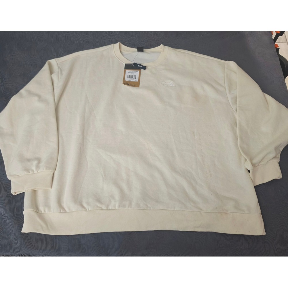 The North Face Evolution SD OS Crew Womens XXL White Dune Oversized Sweatshirt
